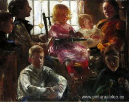 La familia del pintor Fritz Rumpf