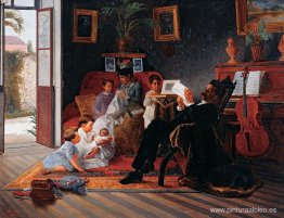 Escena de la familia de Adolfo Pinto