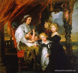 Deborah Kip, esposa de Sir Balthasar Gerbier y sus hijos