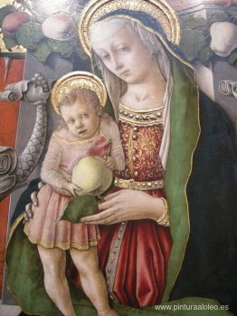 Madonna entronizada con donante (detalle)