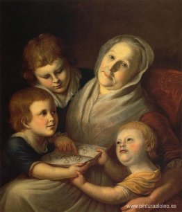 La madre del artista, la señora Charles Peale y sus nietos