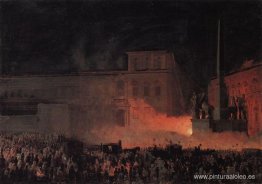 Manifestación política en Roma en 1846