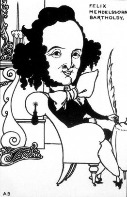 Caricatura de Félix Mendelssohn