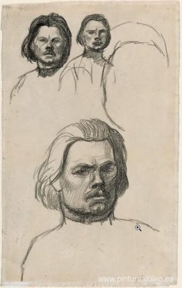 Estudios de retrato de Maxim Gorki