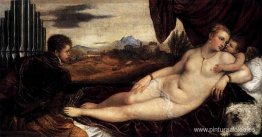 Venus y Cupido con un organista