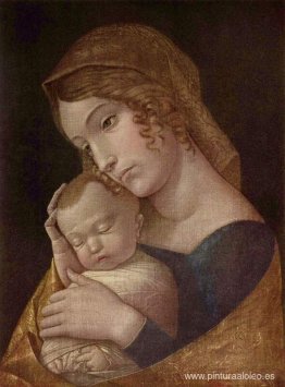 María con el niño dormido