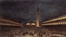 Procesión nocturna en la Piazza San Marco