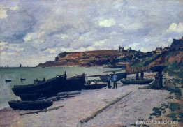 Sainte-Adresse, barcos de pesca en la orilla