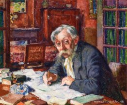 Emile Verhaeren escribiendo