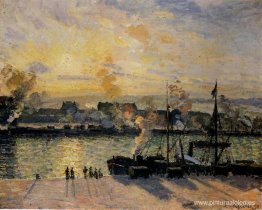 Puesta de sol, El Puerto de Rouen (Barcos de vapor)