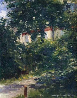 El jardín que rodea la casa de Manet