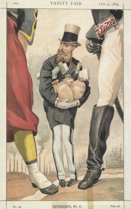 Soberanos No.30 Caricatura de Leopoldo II de los Belgas