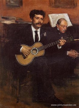 Retrato de Lorenzo Pagans, tenor español, y Auguste Degas, padre