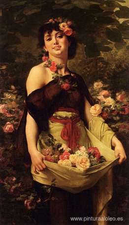 La niña de las flores