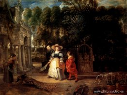 Rubens y Helene Fourment en el jardín