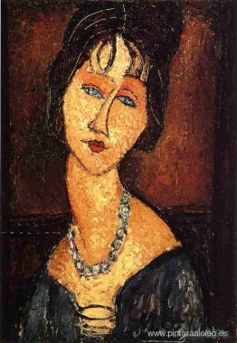 Jeanne Hebuterne con collar