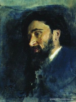 Retrato del escritor Vsevolod Mikhailovich Garshin. Estudiar.