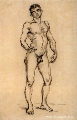 Desnudo masculino de pie visto de frente