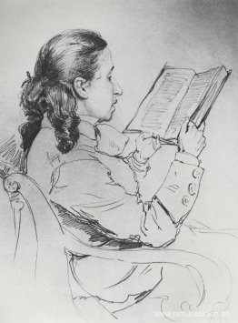 Retrato de E.G. mamontova leyendo