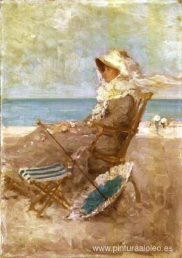 mujer en la orilla del mar