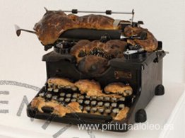 Objeto de masa de pan de máquina de escribir