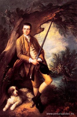 William Poyntz de Midgham y su perro Amber