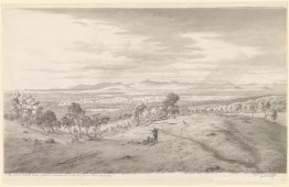 Vista desde Bald Hills entre Ballarat y Creswick Creek, al oeste