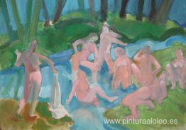 Bañistas después de Cézanne II