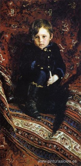 Retrato de Yuriy Repin, el hijo del artista.