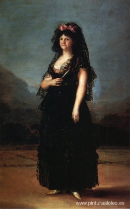 La reina María Luisa con mantilla