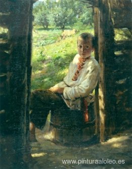 Retrato del niño ucraniano