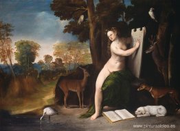 Circe y sus amantes en un paisaje