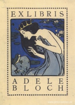 Exlibris Adele Bloch - Exlibris con princesa y rana