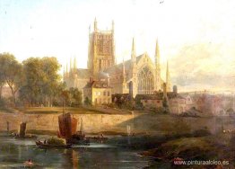 Catedral de Worcester, río Severn