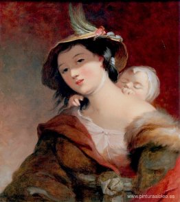 Mujer y niño gitano, según Murillo