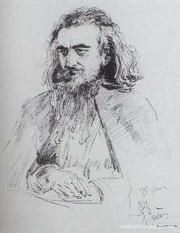 Retrato de Vladimir Sergeyevich Soloviev