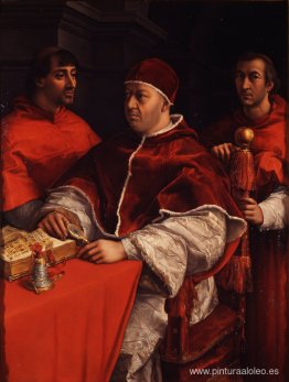 Retratos de León X, cardenal Luigi de' Rossi y Giulio de Medici