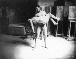 Thomas Eakins cargando a una mujer