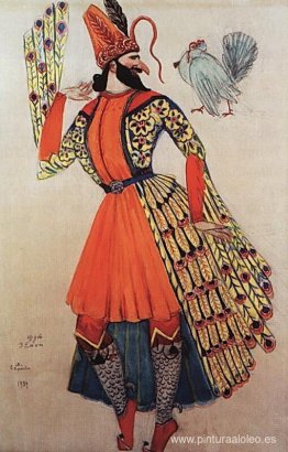 Diseño de vestuario de payaso para la ópera de A. Spendiarov 'Al