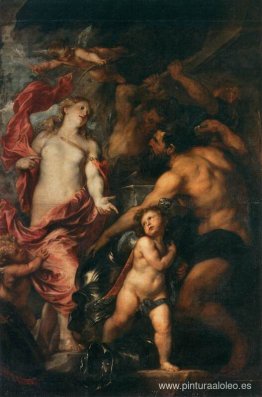 Venus pide a Vulcano la armadura de Eneas