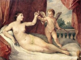 Venus reclinada con Cupido