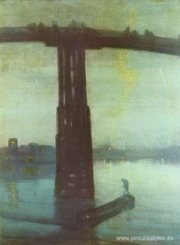 Nocturno: Azul y Dorado – Puente Viejo de Battersea