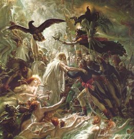 Ossian recibiendo los fantasmas de los héroes franceses.