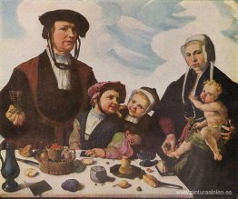 Pieter Jan Foppeszoon y su familia