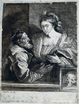 Autorretrato de Tiziano con una joven