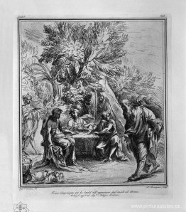 Aparición de los ángeles a Abraham, de L Carracci