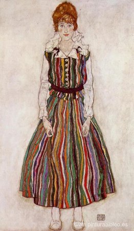 Retrato de Edith Schiele, la esposa del artista.