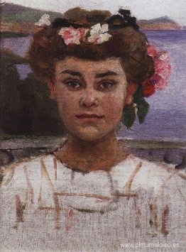 Cabeza de niña. Retrato de Z. S. Khaminova.