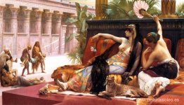 Cleopatra prueba venenos en los condenados a muerte