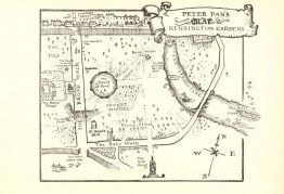 Mapa de los jardines Kensington de Peter Pan